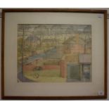G Kingdom, street scene, signed and dated '65, watercolour, 39 x 50 cm