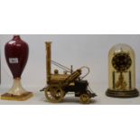 A model of Stephenson's Rocket, and other items (2 boxes)