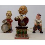 A 1960's automaton Bar Tender, and two similar clowns (3)
