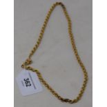 A 9ct gold rope chain necklace, 10.0 g