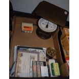 **This lot has been withdrawn** A set of Salter's Postal scales, a Minotla Camera, in leather case,