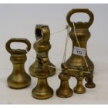 A 19th century graduated set of eight bell weights, largest 19 cm high (8)