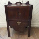 A mahogany night commode, 54 cm wide