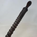 A 19th century walking stick with Oryx horn shaft, 90 cm