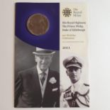 Royal Mint 2011 - Prince Phillip 90th Birthday £5 coin (sealed)