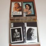 Film Stars signed photosc- a collection of 55 signed photos etc. from famous screen celebrities