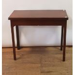 A 19th century folding card table, 87 cm wide