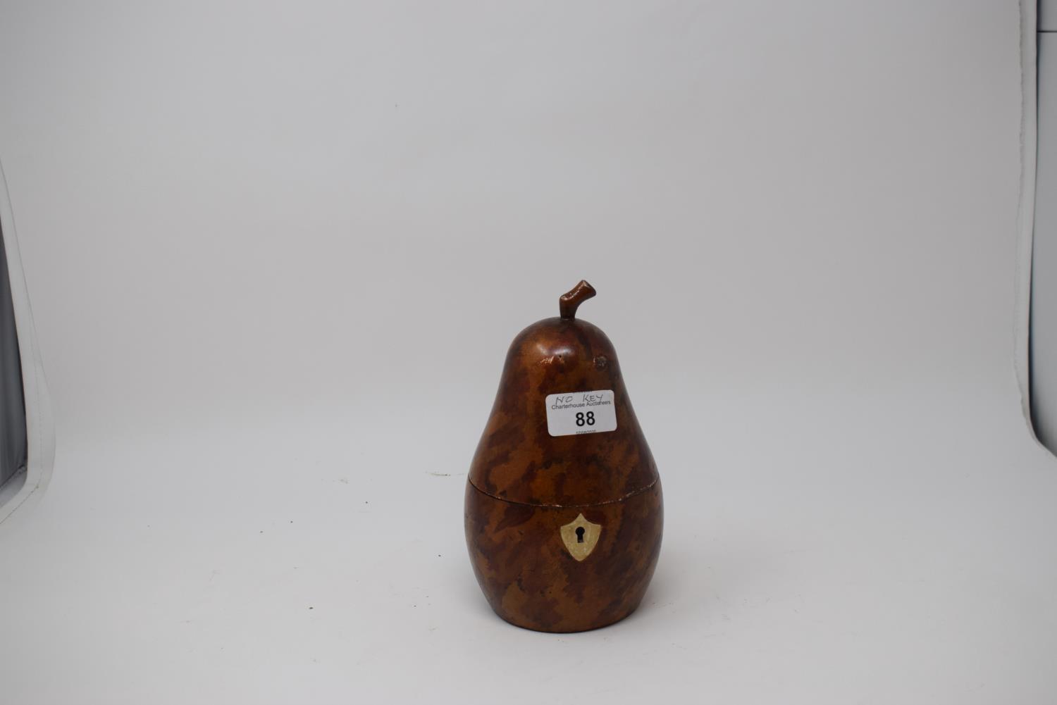 A painted tea caddy, in the form of a pear, 17.5 cm high Report by RB Modern Report JS - some - Image 2 of 2