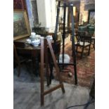 An artist's strut easel, and another smaller (2)