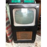 A vintage TV, some worm, 51 cm wide