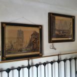 A pair of French prints, and eight other pictures (10)