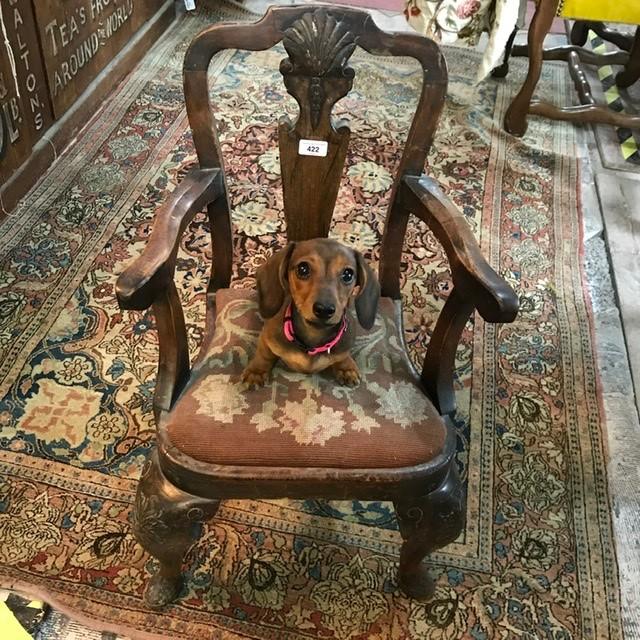 An 18th century style child's carver chair