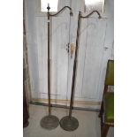 A pair of brass standard lamps (2)