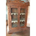 An oak gateleg table, an open pine corner cupboard, 68 cm wide, and a pine cupboard, 69 cm wide