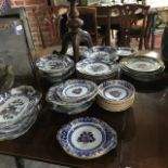 A Victorian pottery part dinner service, and other similar items