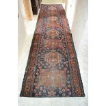 A Turkey style runner, cut, 370 x 92 cm, another runner and a rug (3)