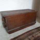A Victorian pine sailors type chest, with rope handles, 102 cm wide