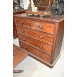 A Victorian mahogany chest, of five drawers, 121 cm wide