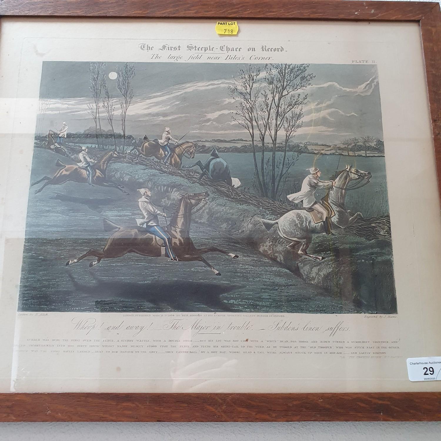A set of four coloured Steeple Chase sporting prints (4) - Image 5 of 6