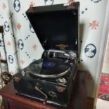 A Columbia wind up gramophone player
