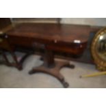 A Victorian rosewood card table, 88 cm wide