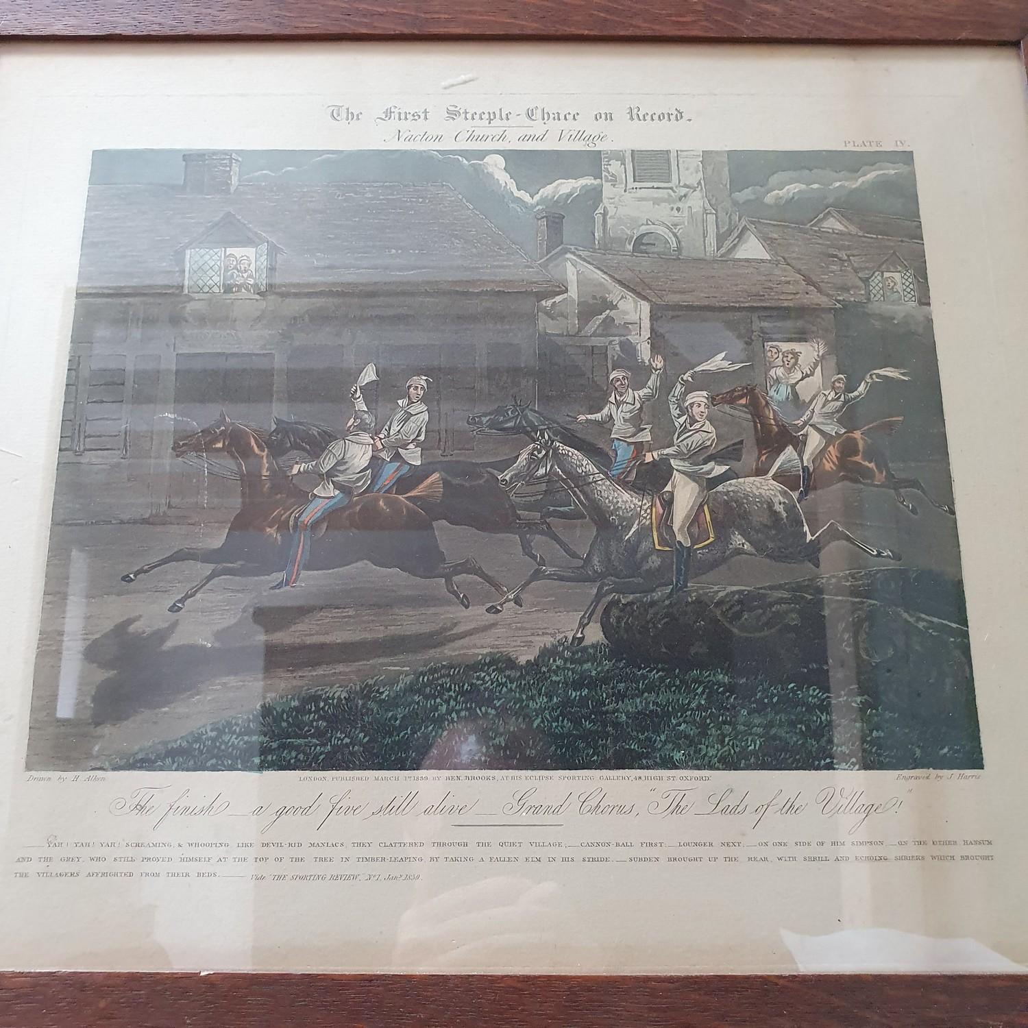 A set of four coloured Steeple Chase sporting prints (4) - Image 4 of 6