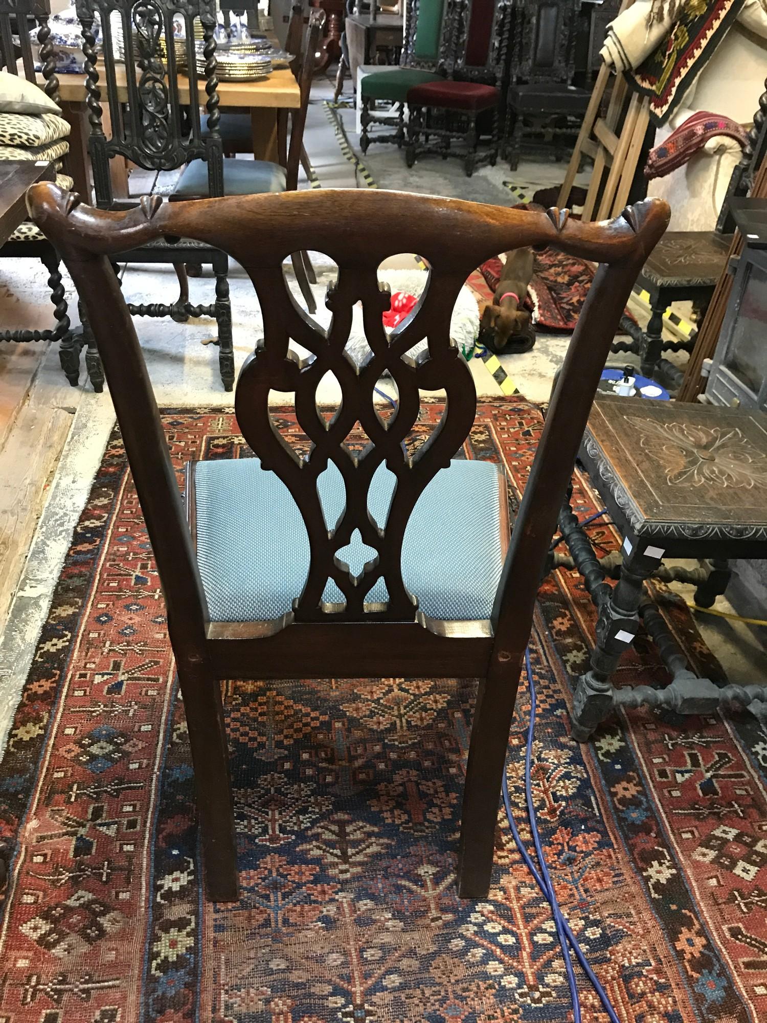 A set of nine George III style dining chairs - Image 6 of 7