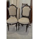 A pair of Victorian Egyptian revival chairs
