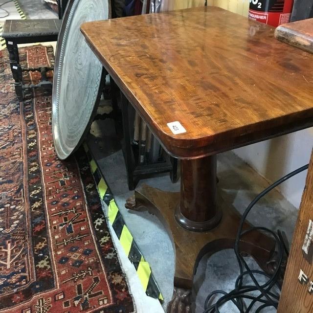 A Victorian mahogany table, on a tapering column, 81 cm wide - Image 6 of 6