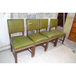 A set of four Victorian Gothic style dining chairs (4)