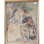 A Victorian Berlin work style needlework panel, the proposal, 59 x 44 cm