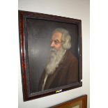 Continental school, a bust portrait of a bearded gentleman, oil on canvas, 58 x 49 cm