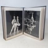 An album containing 190+ press stills and photo cards, depicting ballet dancers with various press