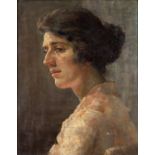 English school, late 19th century, portrait of a lady, oil on canvas 43 x 35 cm