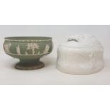 A Wedgwood jasperware fruit bowl, other ceramics and glass, (4 boxes)