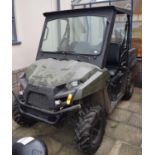A Polaris Ranger 4 x 4 400 HO, 1,205 hours recorded, green From a local deceased estate For