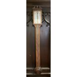 A George III style stick barometer, 92 cm high