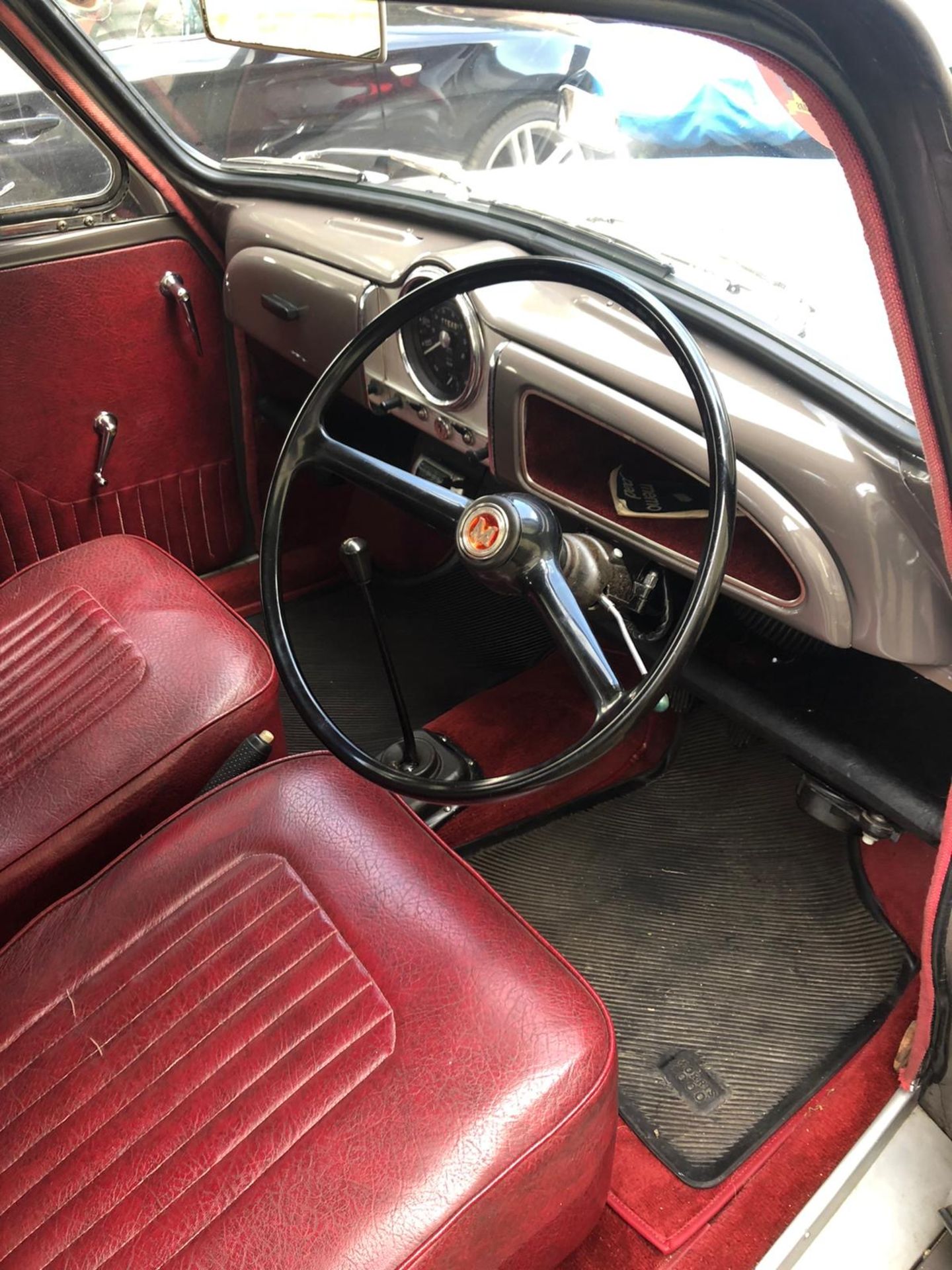 A 1968 Morris Minor 1000 Registration number BOO 712F Rose Taupe with a red interior - Image 18 of 21