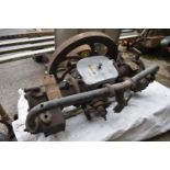 A circa 1900 Benz two cylinder engine With a brass plaque 'Motor Benz No 3241' Discovered in a scrap