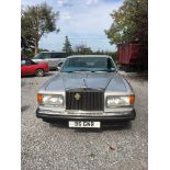 A 1985 Rolls-Royce Silver Spirit Registration number B6 GNB Metallic silver with a blue leather