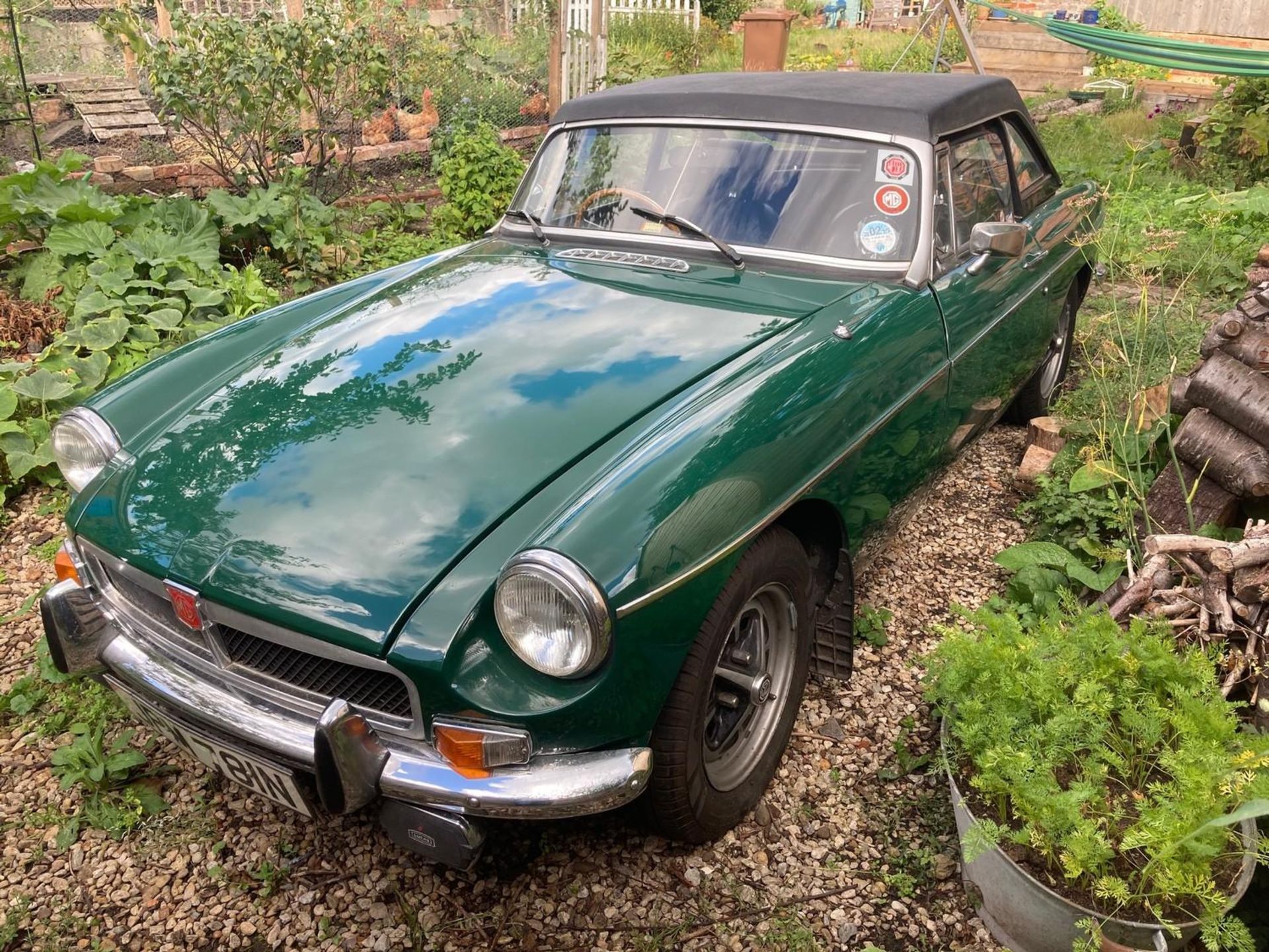 A 1974 MGB Roadster Registration number JPM 781N V5C British racing green Black leather interior