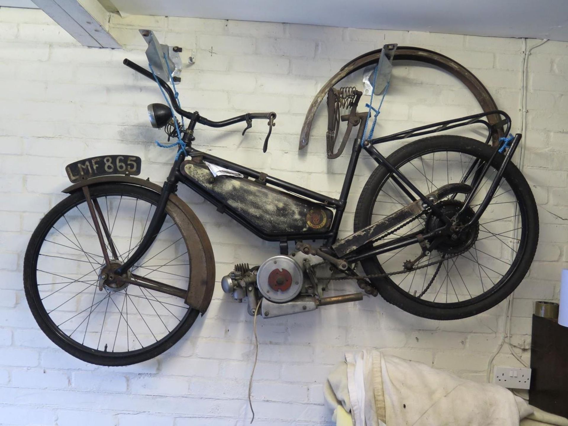 A circa 1940 Rudge Whitworth Autocycle Barn find condition Mostly complete Fitted 98cc engine No