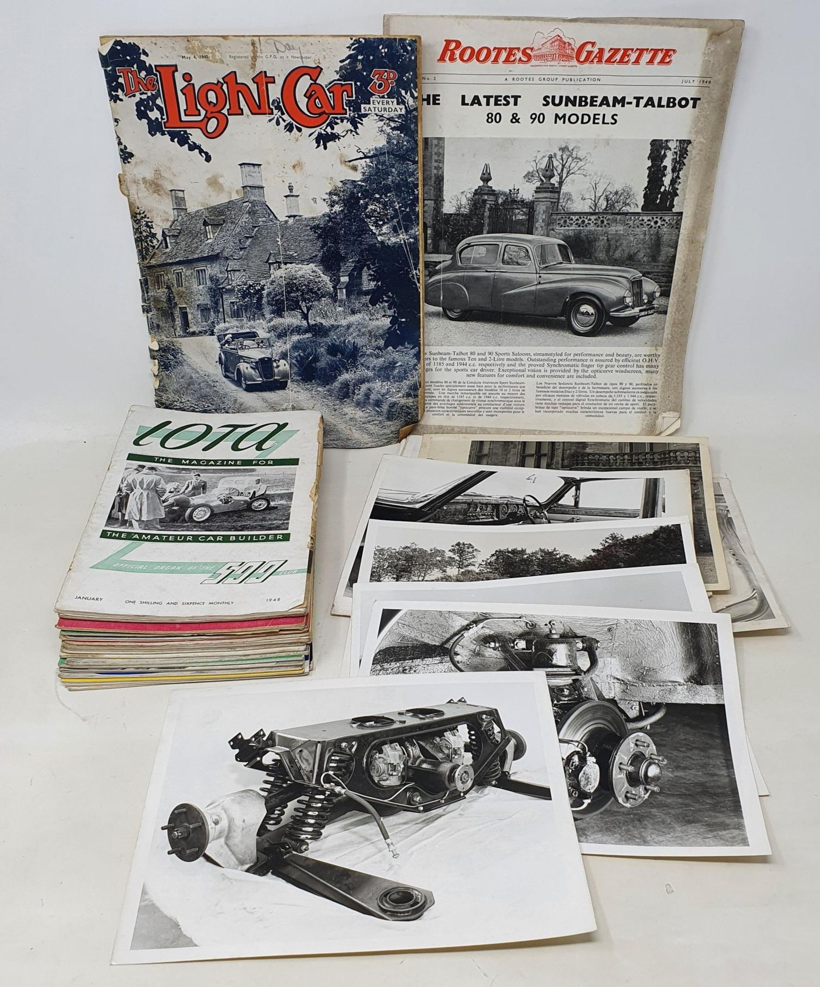 Assorted car related books and ephemera, including monochrome Jaguar photographs, instruction - Image 5 of 6