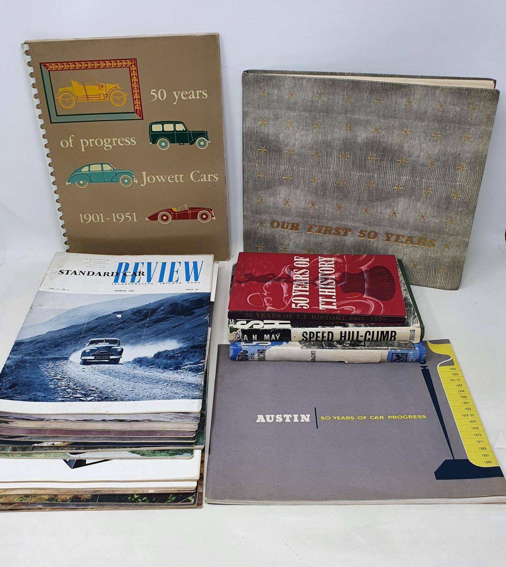Assorted car related books and ephemera, including monochrome Jaguar photographs, instruction - Image 2 of 6