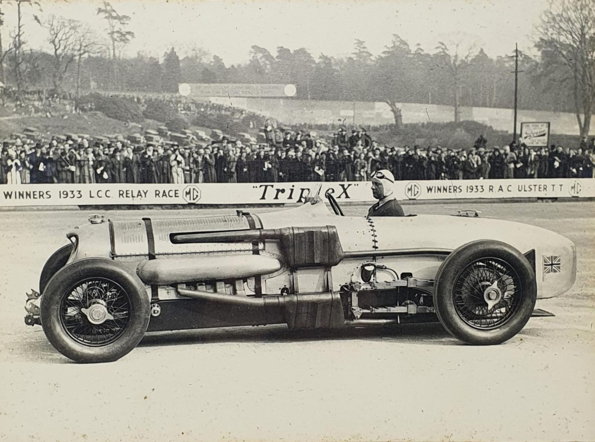 An Autocar monochrome photograph, the 24 Litre Napier-Railton Endurance Record and Track Racing car, - Image 2 of 2