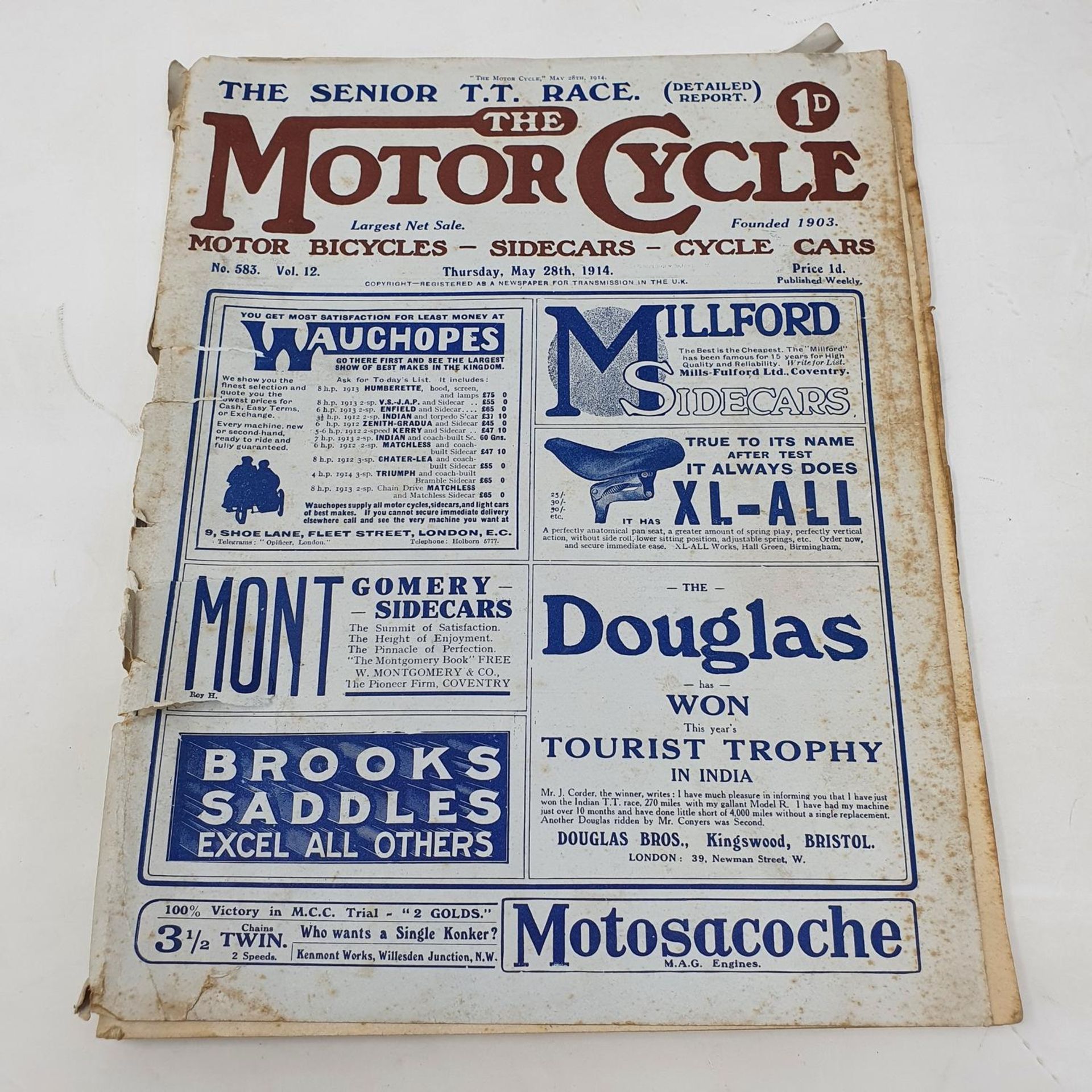 A group of ten 1914 magazines, including The Motor Cycle and Motor Cycling, including featuring Eric - Image 5 of 11