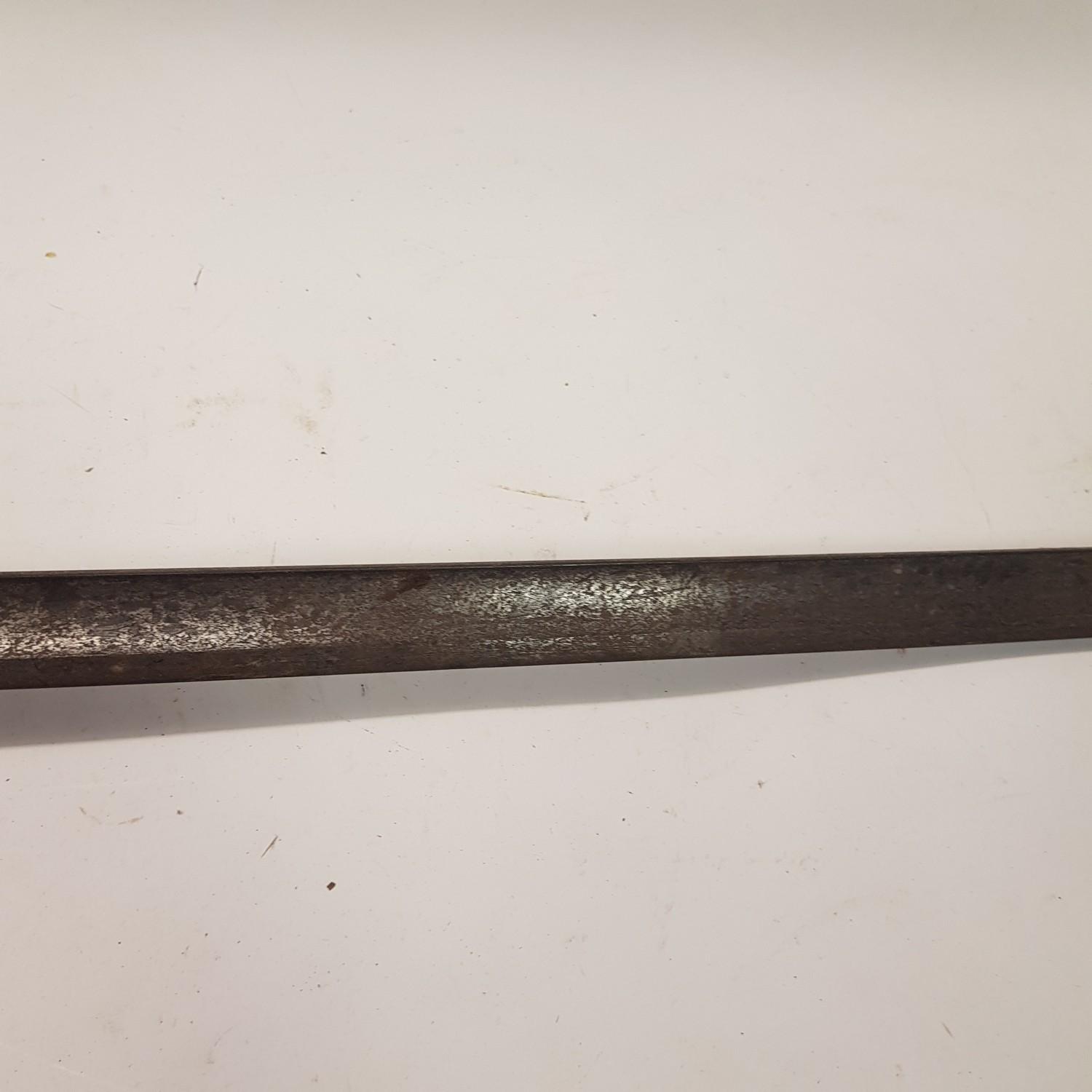 A 19th century sword, with a wire bound fishskin grip, 97 cm - Image 3 of 10