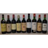 A bottle of Chateau La Tour Puyblanquet, 1967, and eight other bottles (9)