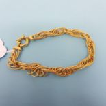 A 9ct gold fancy link bracelet, 8.3 g