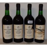 Four bottles of Gould Campbell vintage port, 1970, high levels (4)